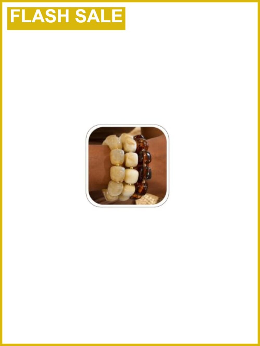 Chunky Resin Beaded Stretch Bracelet Set Stackable Statement